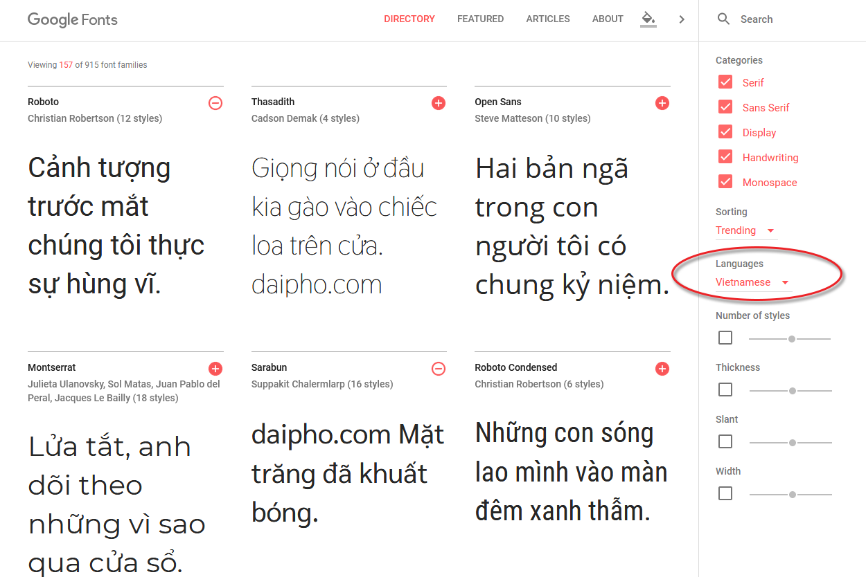 Tải Các Font Chữ Đẹp Miễn Phí Từ Google Fonts - Đại Phố Web & Hosting