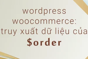 WordPress: Lấy thông tin đơn hàng từ đối tượng $order